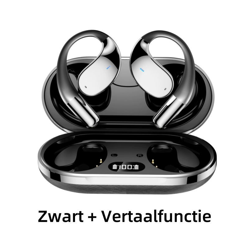 🎧✨ Trådløse åpne øretelefoner med LED-skjerm