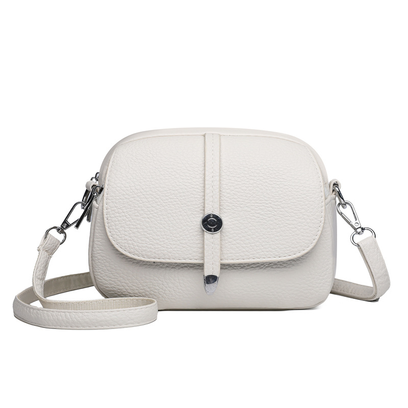 👜Ensfarget lett crossbody-veske for kvinner