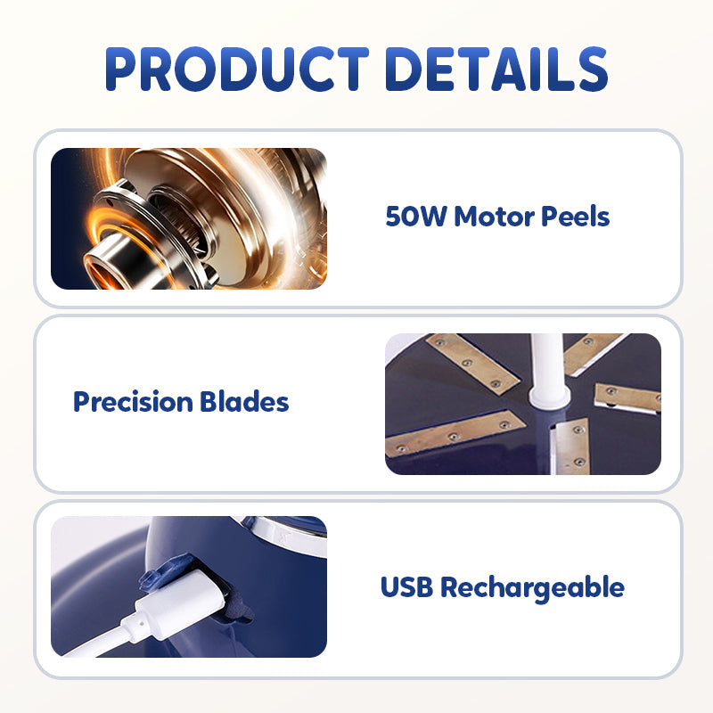 Bærbar automatisk elektrisk frukt- og grønnsaksskreller🧄🍇