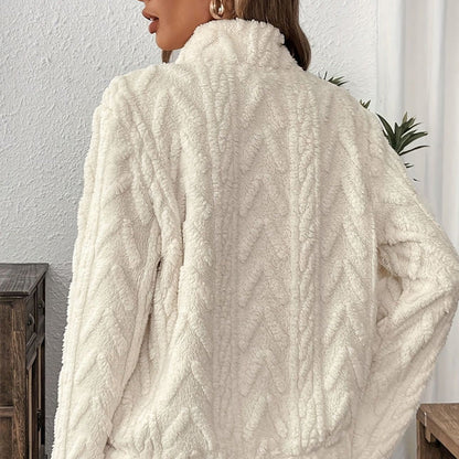 🔥KAUFEN SIE 2 - KOSTENLOSER VERSAND🔥Tragen Sie einen superweichen Pullover mit halbem Reißverschluss und Plüschtaschen