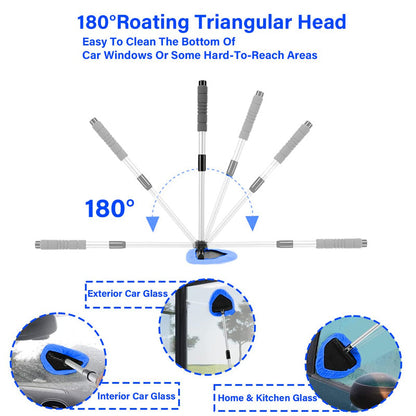 Autofenster-Reinigungsset – einziehbar und um 180° drehbar