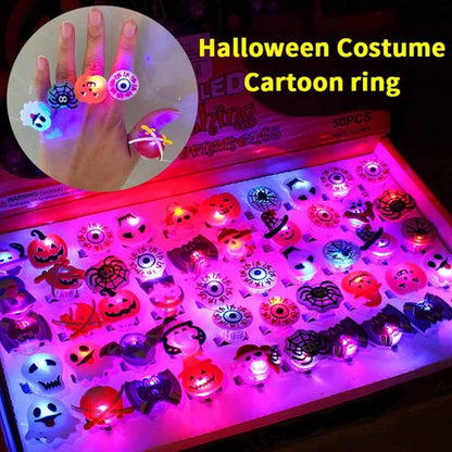 LED-lys Halloween-lysring - Sett med 50 stk.