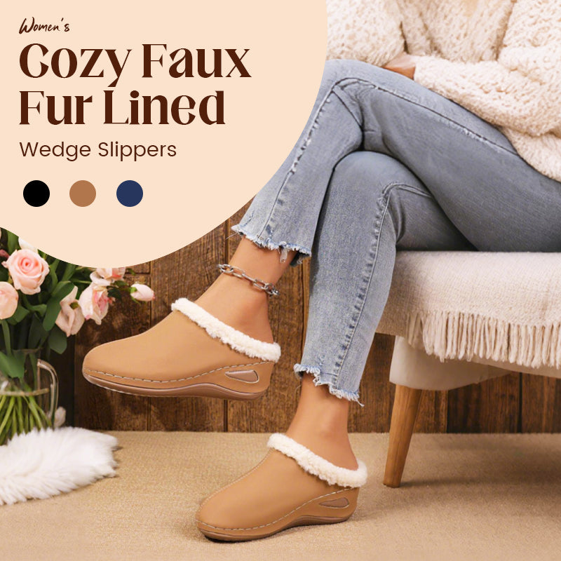 Bequeme Damen-Slipper mit Wollfutter