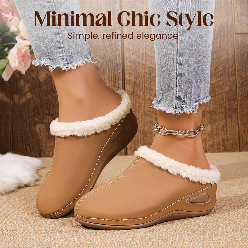 Bequeme Damen-Slipper mit Wollfutter