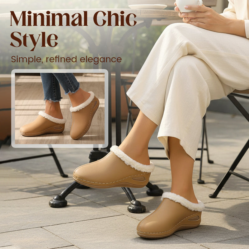 Bequeme Damen-Slipper mit Wollfutter