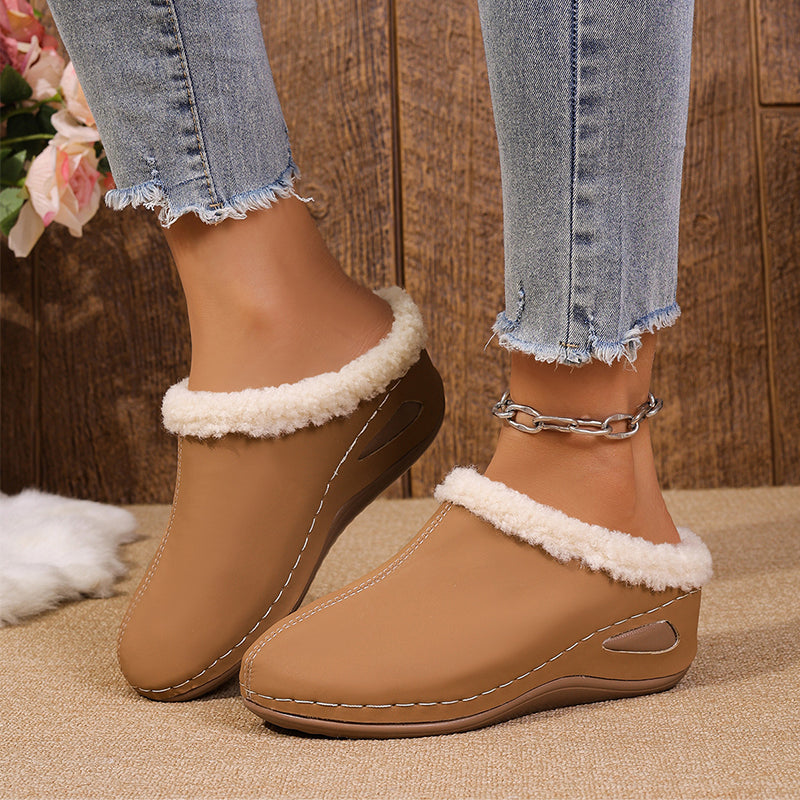 Bequeme Damen-Slipper mit Wollfutter