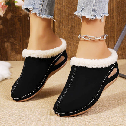 Bequeme Damen-Slipper mit Wollfutter