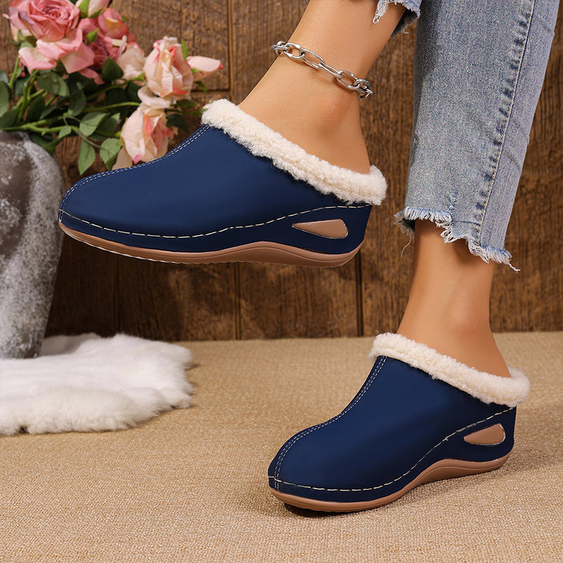 Bequeme Damen-Slipper mit Wollfutter