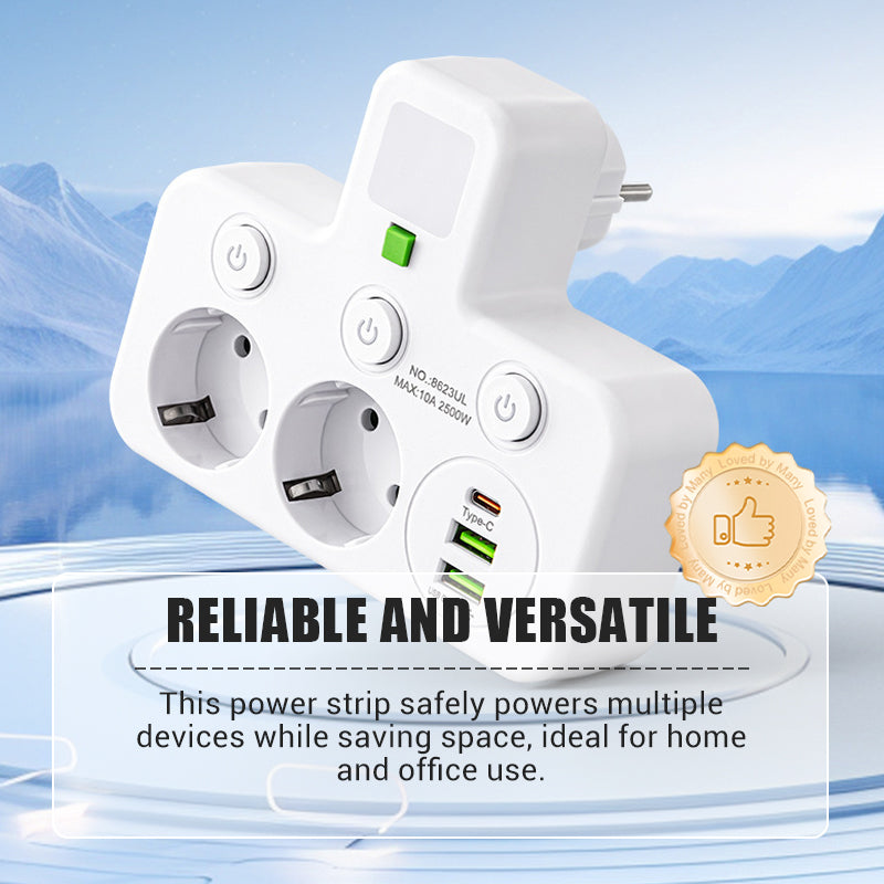 Intelligente Steckdose mit USB-Anschlüssen