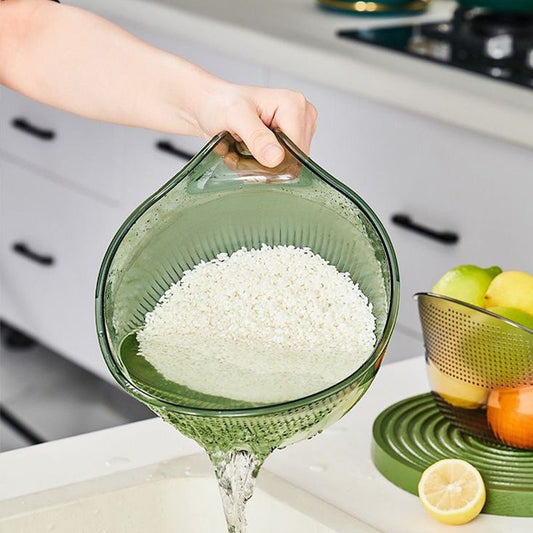 🥣 Universelles Reiswaschsieb mit Griff