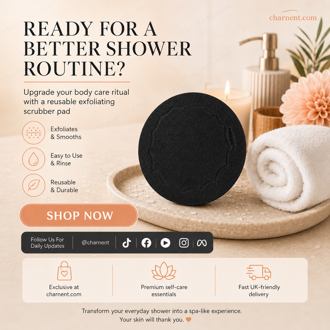🧖‍♀️ 50 % RABATT! Peeling-Badekissen – sanft peelen, Poren reinigen & strahlende Haut bekommen. Langlebiges Gummi, einfach zu reinigen ✨🛀