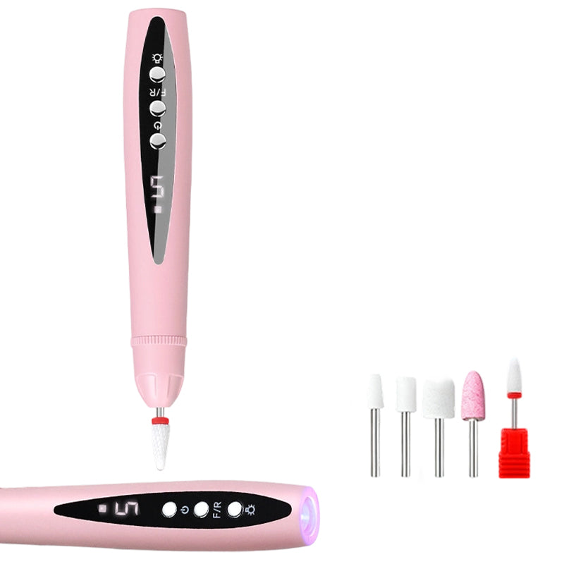 2-in-1 elektrische Nagelfräse mit UV-Gellampe – tragbares Maniküre- und Pediküre-Set