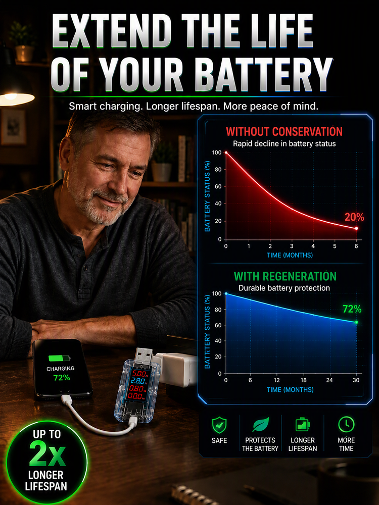 🔥 Köp 1, få 1 gratis – Återställ batteritiden och få mobilen att hålla längre – Smart batteriåterställare